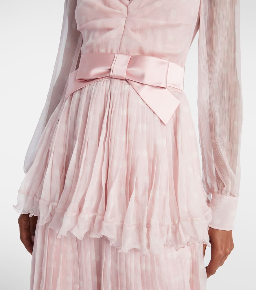 Plus De Pois silk crepon chiffon gown
