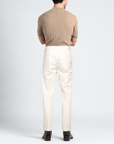 Man Pants Ivory Size 34 Cotton, Elastane