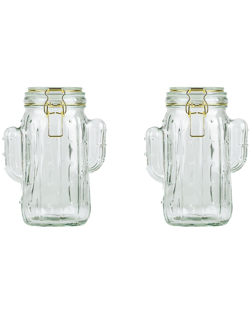 Set Of 2 Saguaro Medium Hermetic Jars