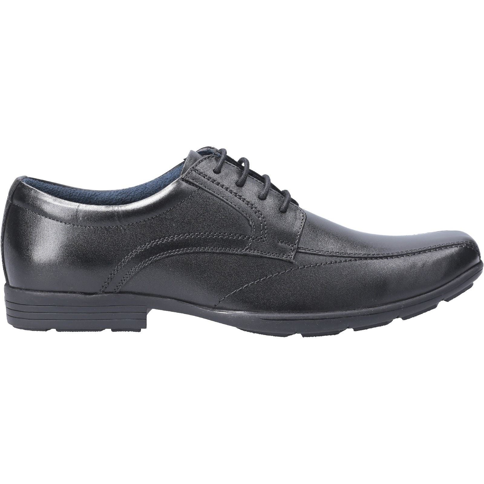 Pod Angus Leather Youth Black Shoe