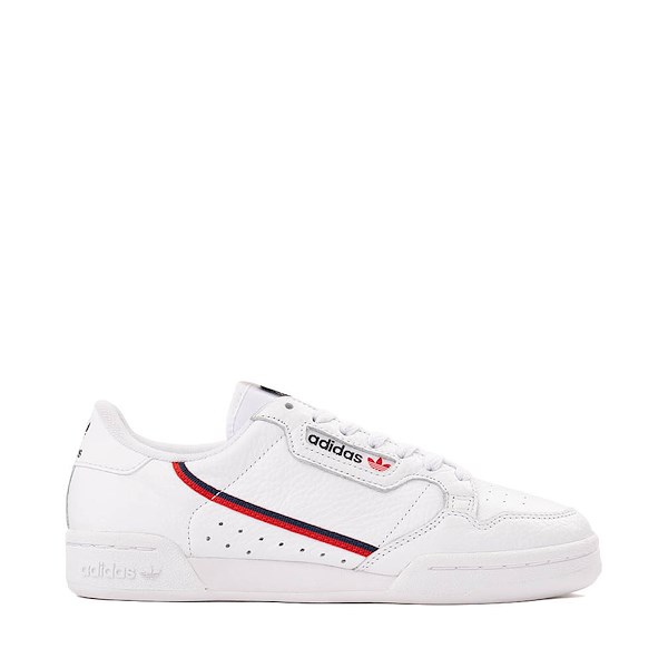 Womens adidas Continental 80 Athletic Shoe - Cloud White / Scarlet / Collegiate Navy