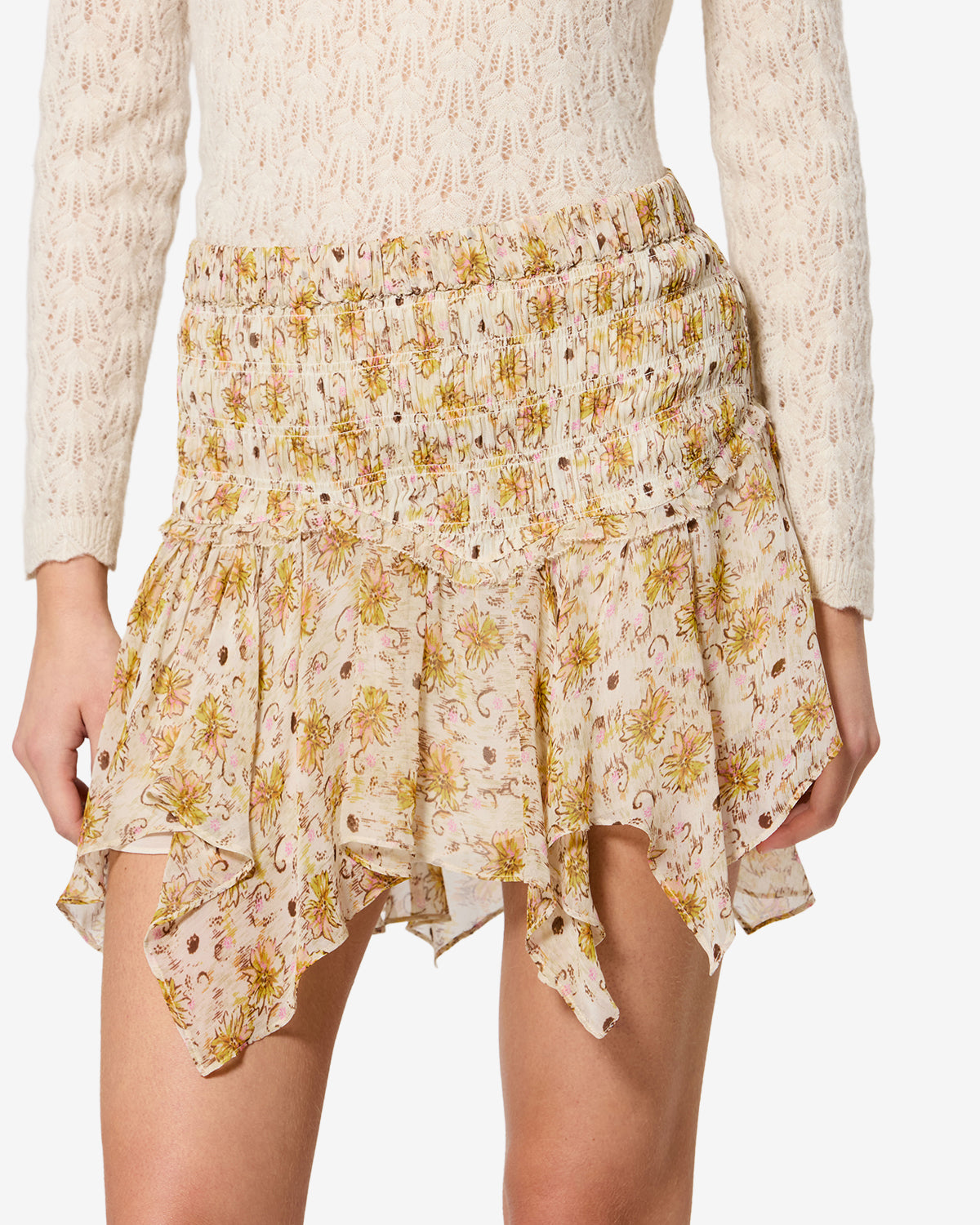 Fiala Skirt - Women - Light Yellow-ecru - Size 42 - Marant Étoile