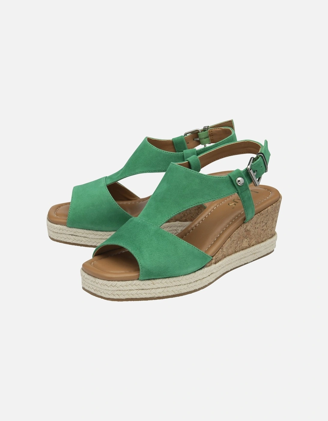 Lotus Women's Madalene Womens Wedge Sandals - Green