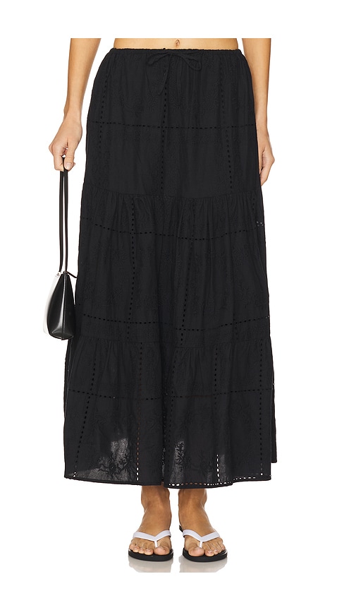 WeWoreWhat Midi Pull On Skirt in Black.  XL. Also in L, M, S