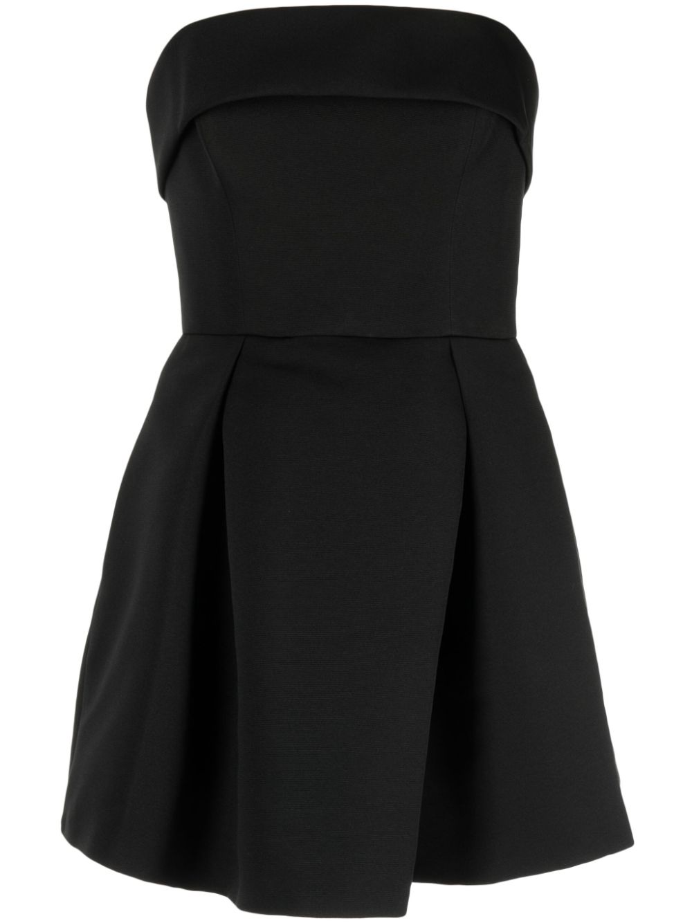 Box pleat mini dress - Black