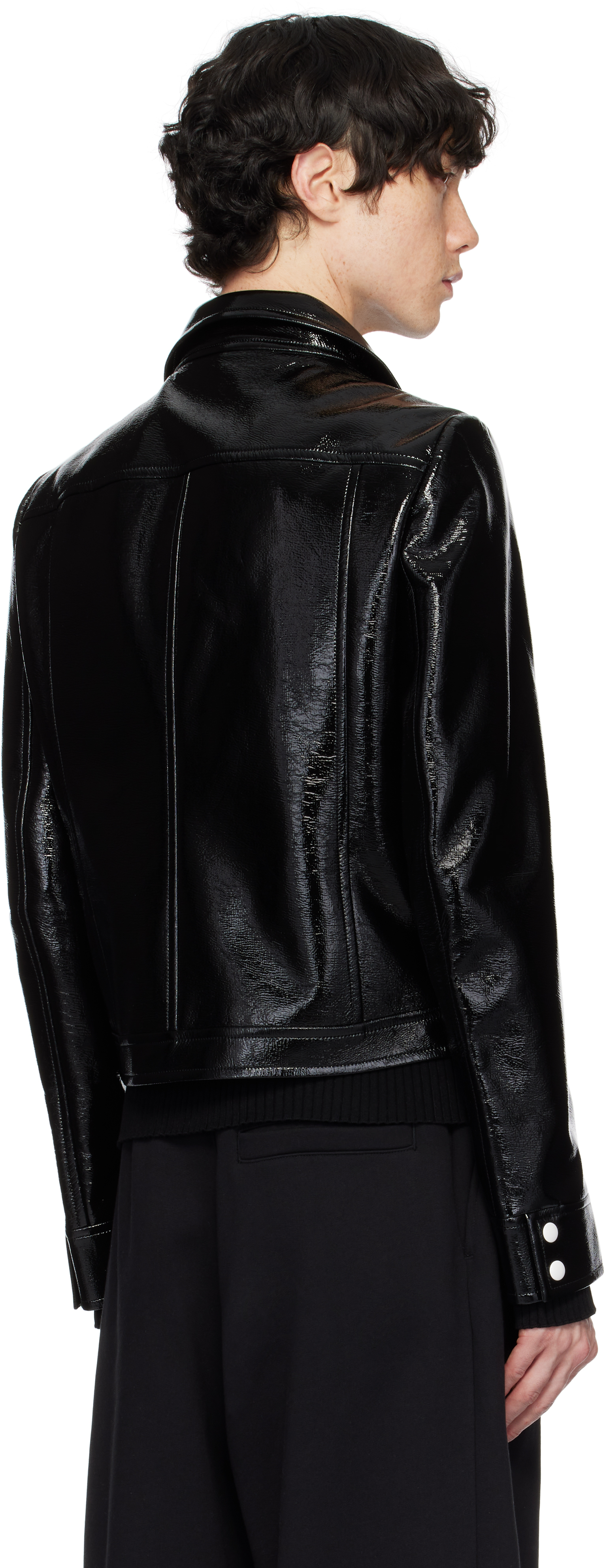 Courrèges Black Reedition Vinyl Jacket