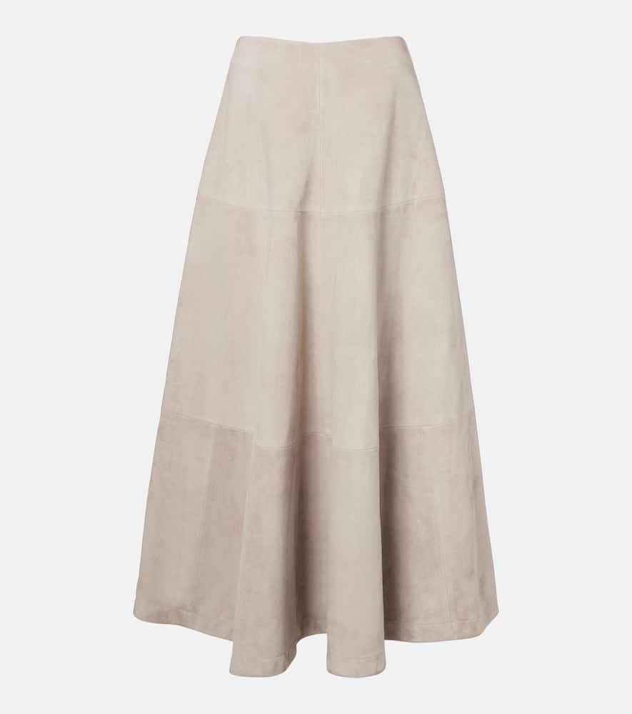 Varda suede maxi skirt