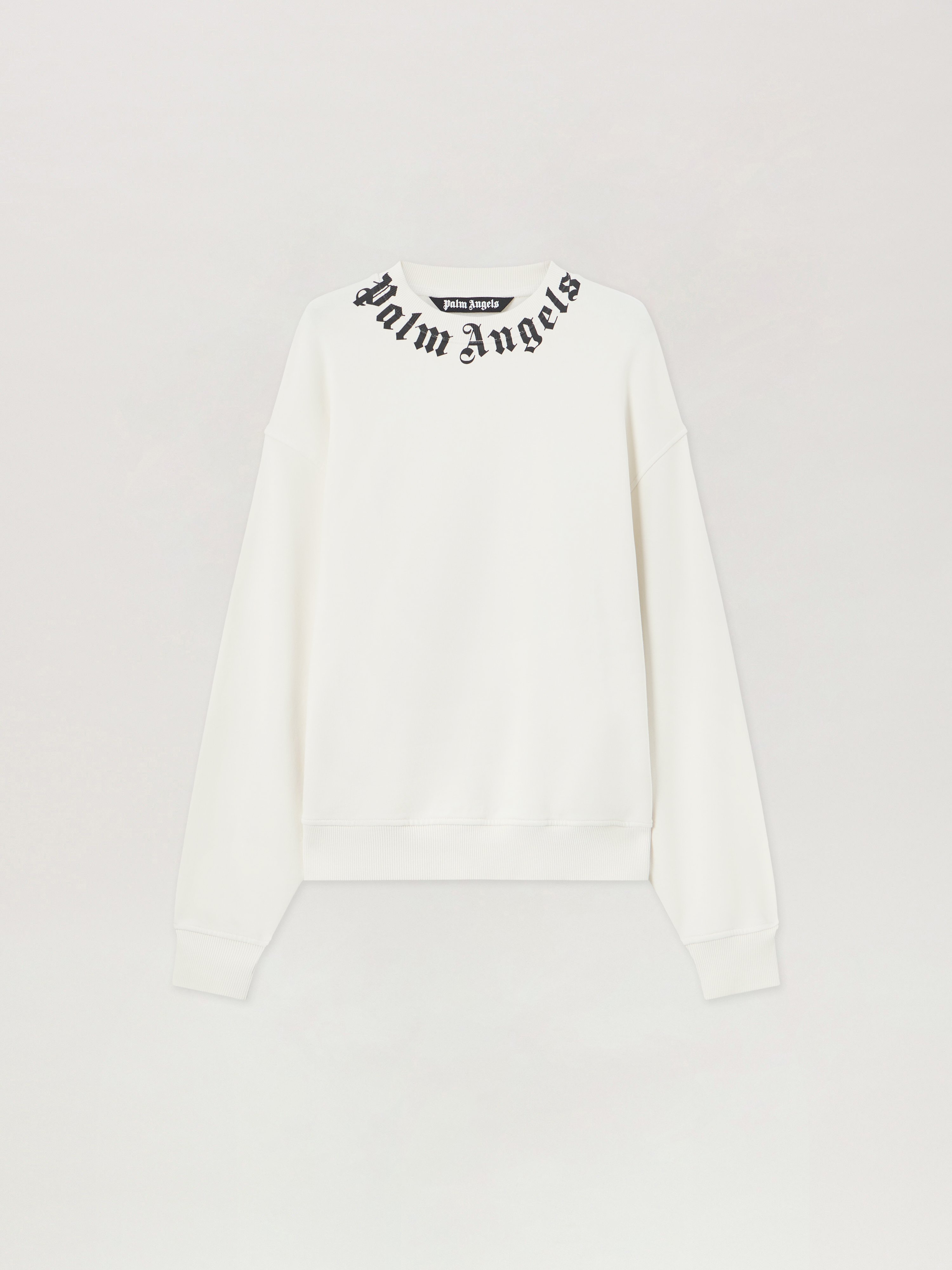 Neck Logo Sweatshirt Man  Off White Black