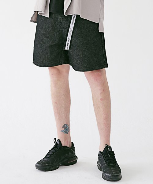 NOR Washing Wide Denim Shorts Pants MSEJP011-BK