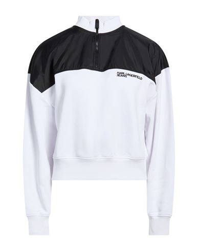 Woman Sweatshirt White Size M Organic cotton, Recycled polyester, Polyamide