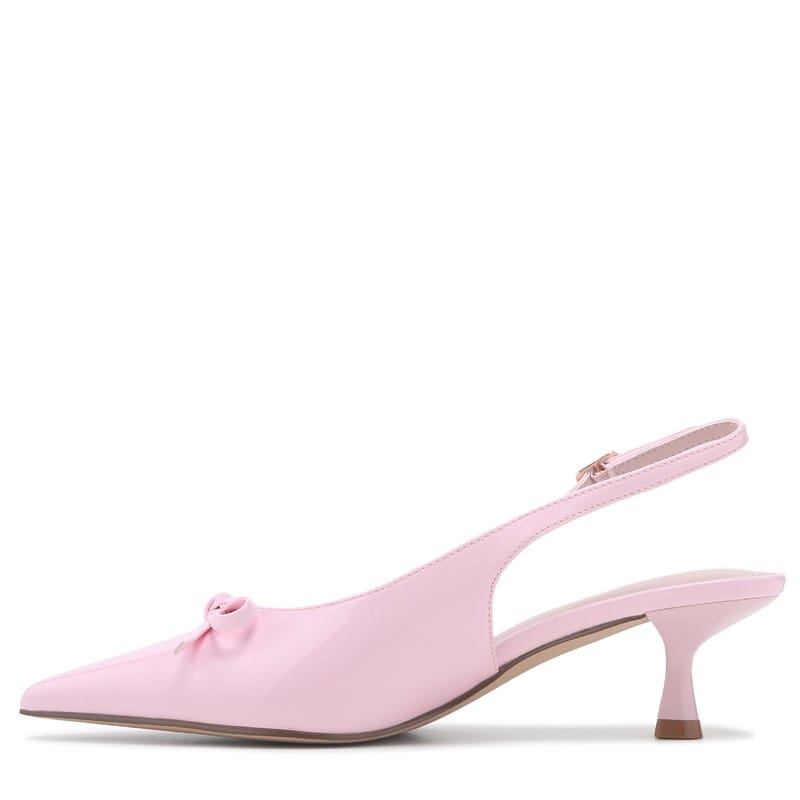 Women's Vogue Slingback Kitten Heel Shoes (Pretty Pink Pat)