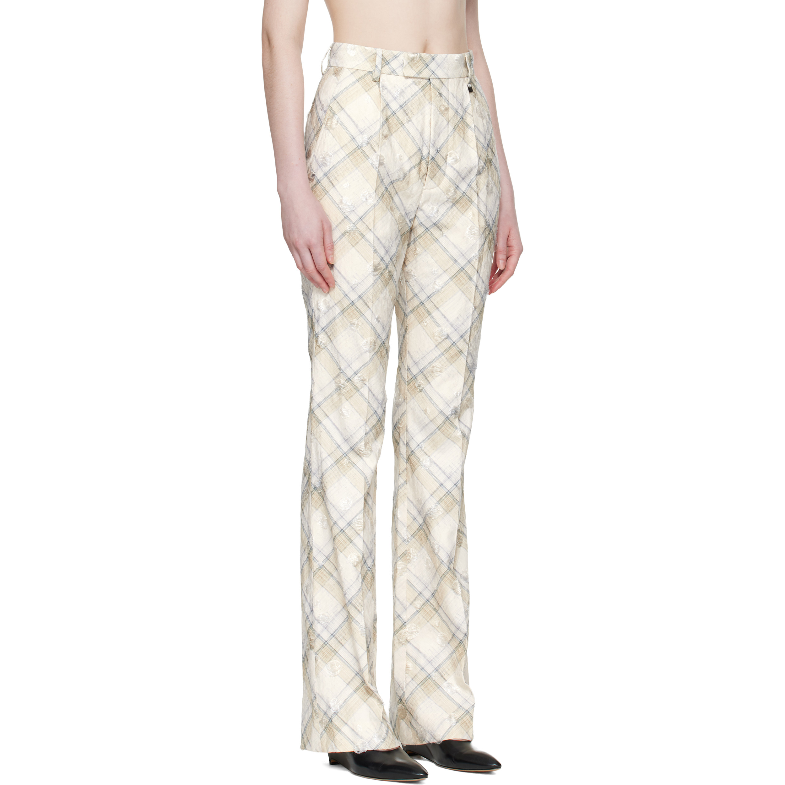 Beige Ray Trousers