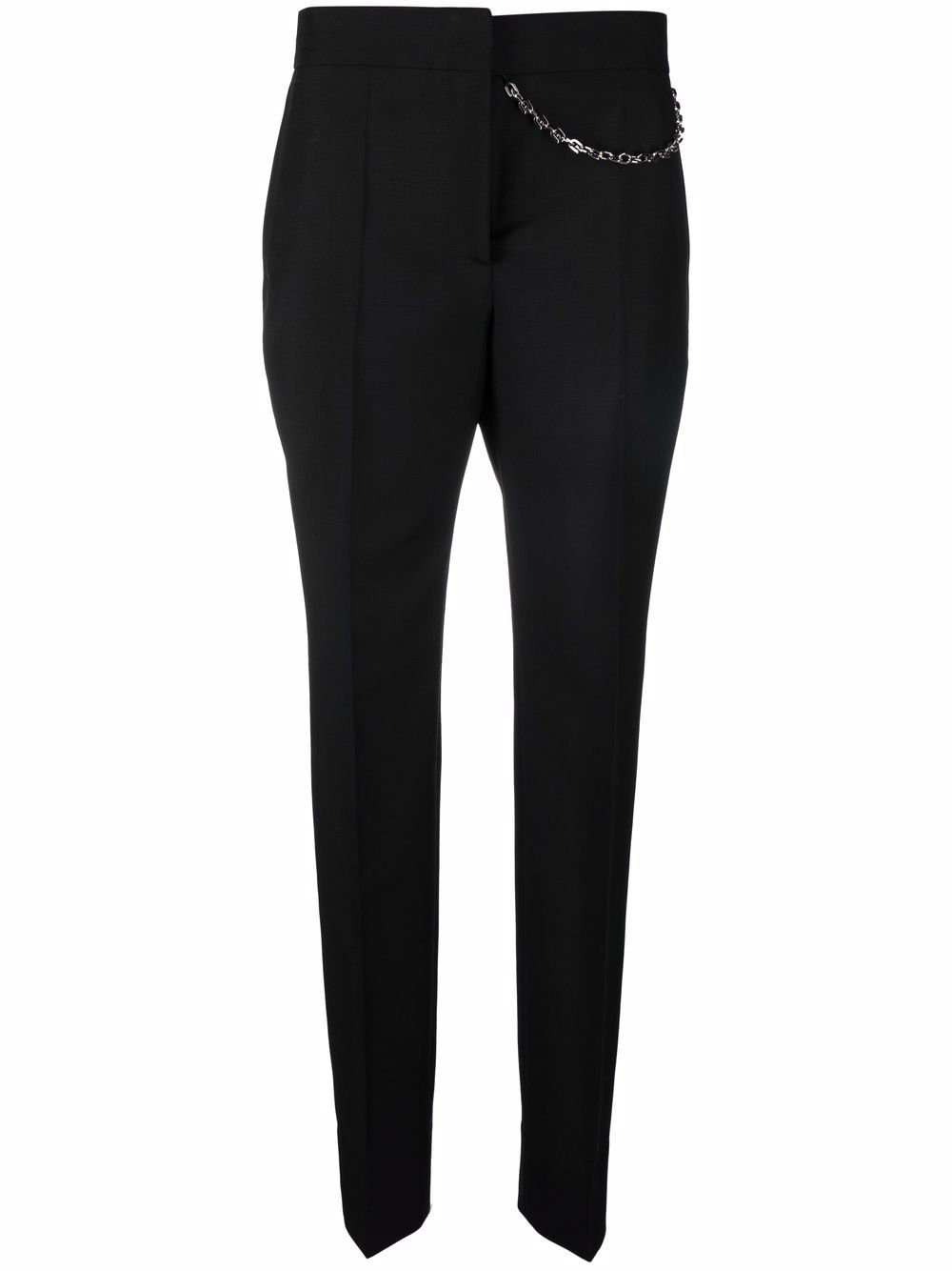Chain-detail tailored trousers - Black