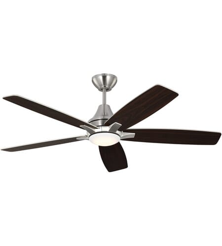 LED Lowden 52" Indoor/Outdoor Ceiling Fan in Brushed Stee