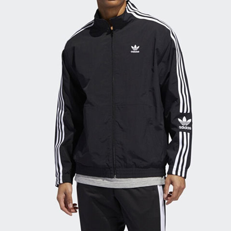 Originals Lock Up TT Sleeve Logo Retro Sports Jacket Black