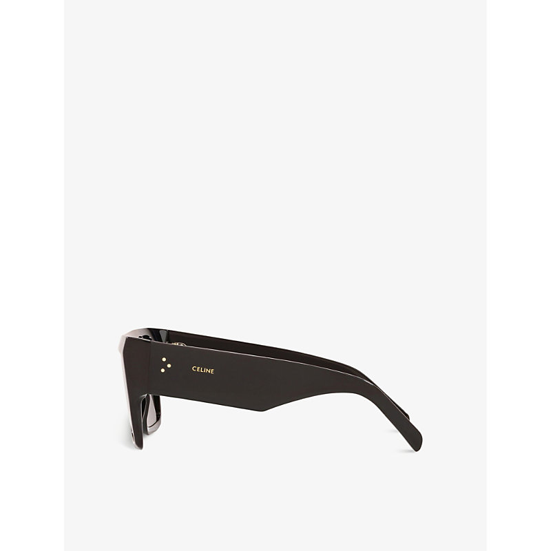 Womens Black CL40092I Acetate Square-frame Sunglasses