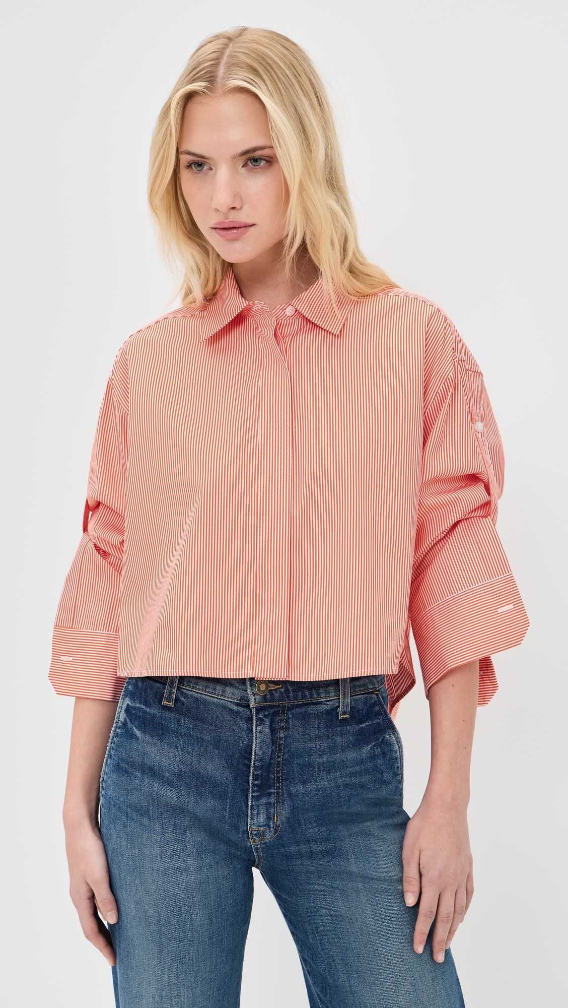 A. L.C. Maude Top Persimmon/White