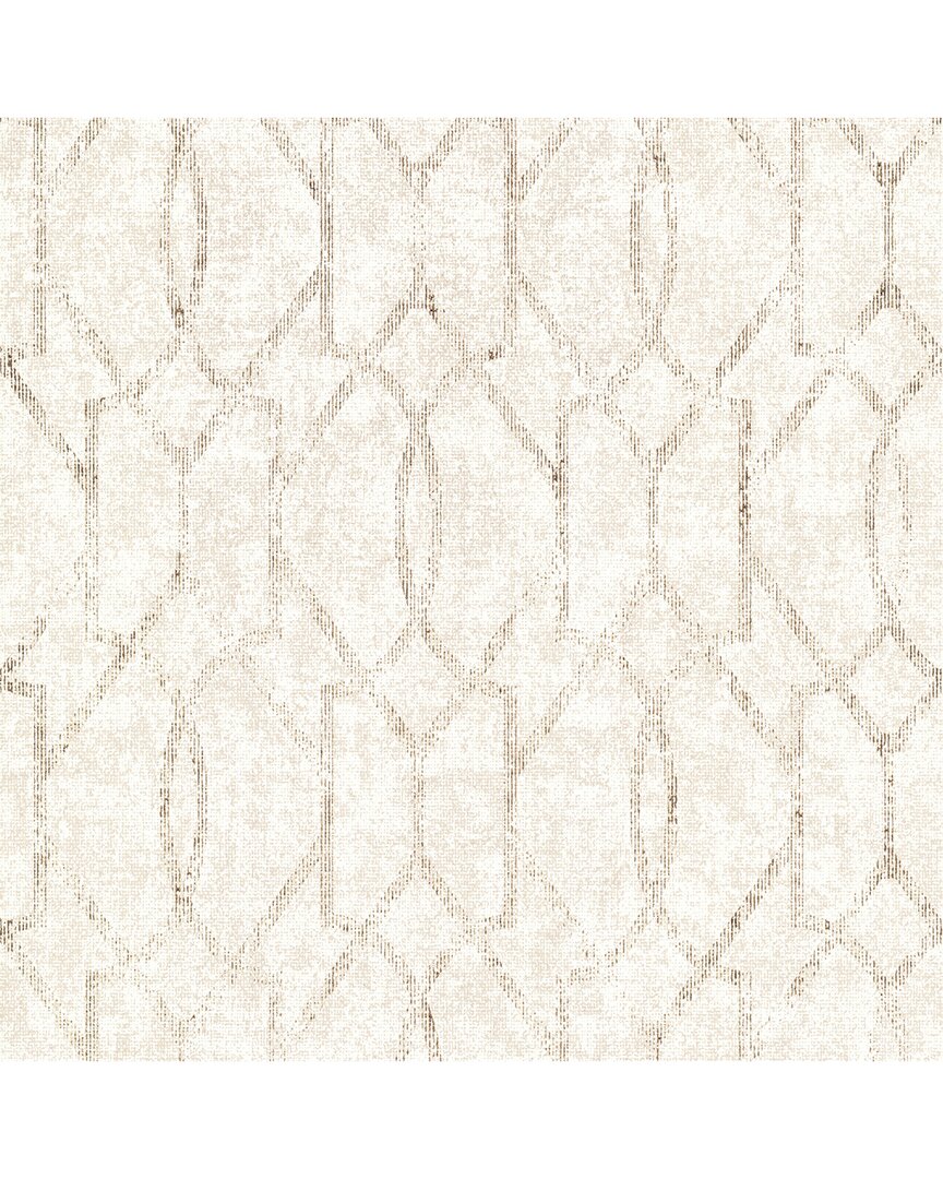 A-Street Prints Ziva Cream Trellis Wallpaper