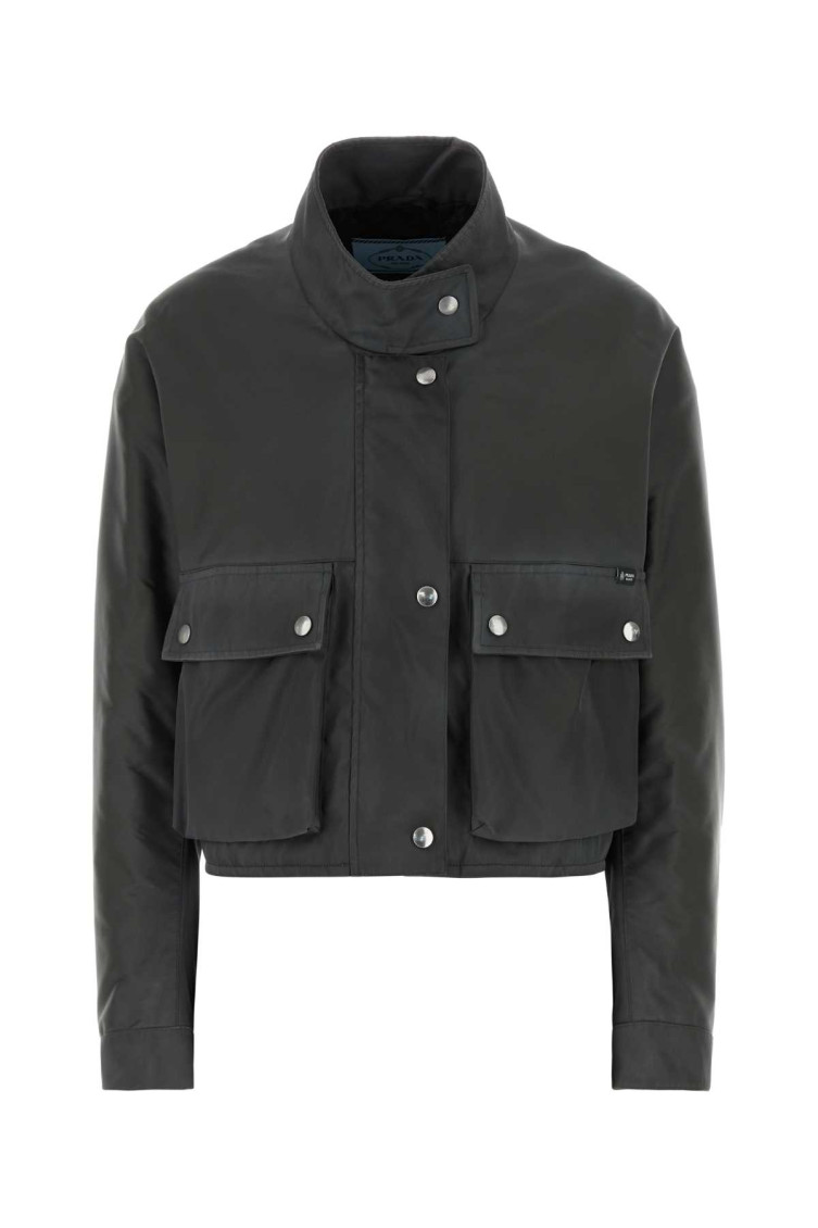 Prada - re nylon blouson coat stand collar