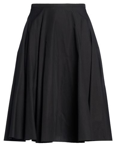 Alaïa Woman Midi skirt Black Size 6 Cotton