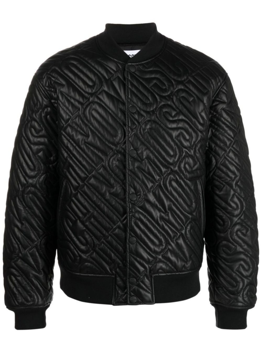 Logo-embossed bomber jacket - Black