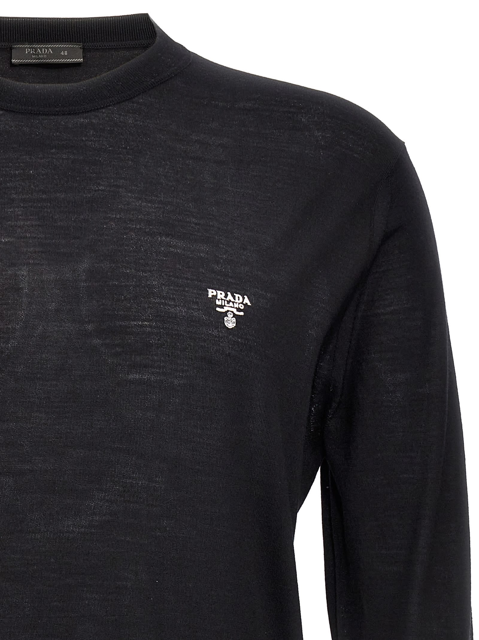 Superfine wool long-sleeve jumper