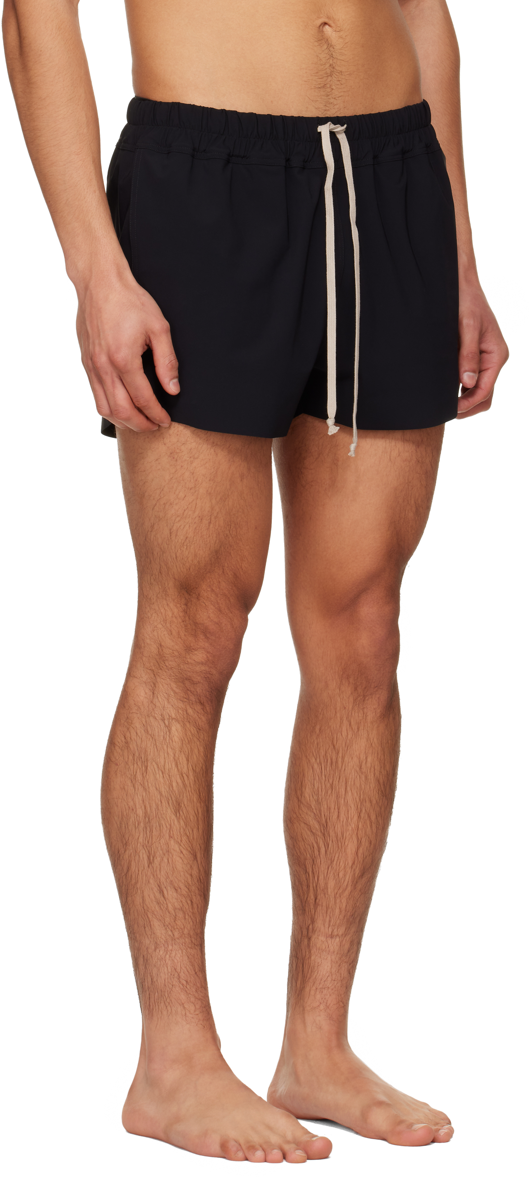 Black Temple Boxer Swim Shorts
