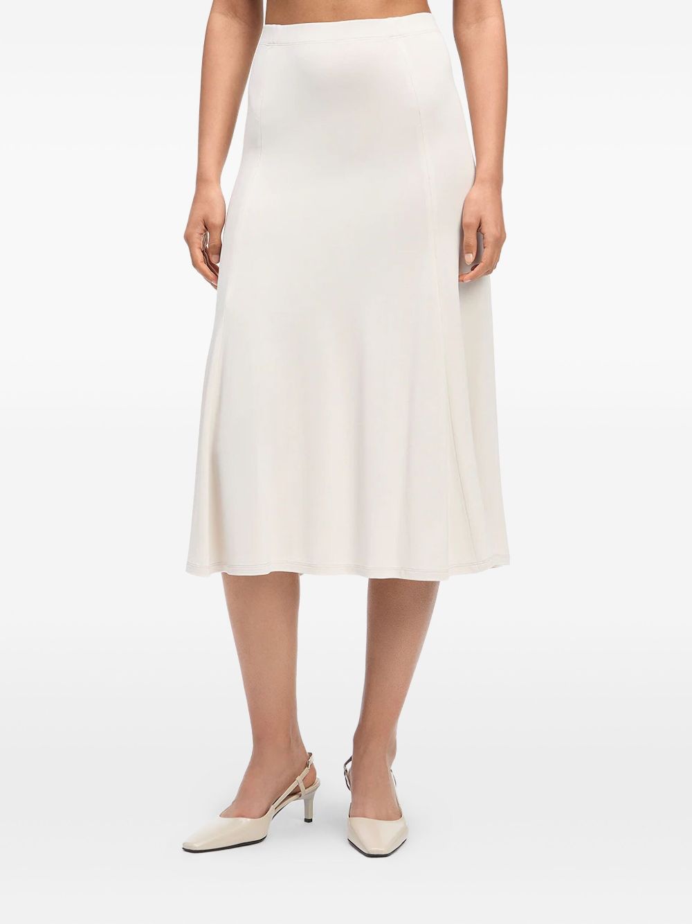 Calvin Klein A-line midi skirt - White