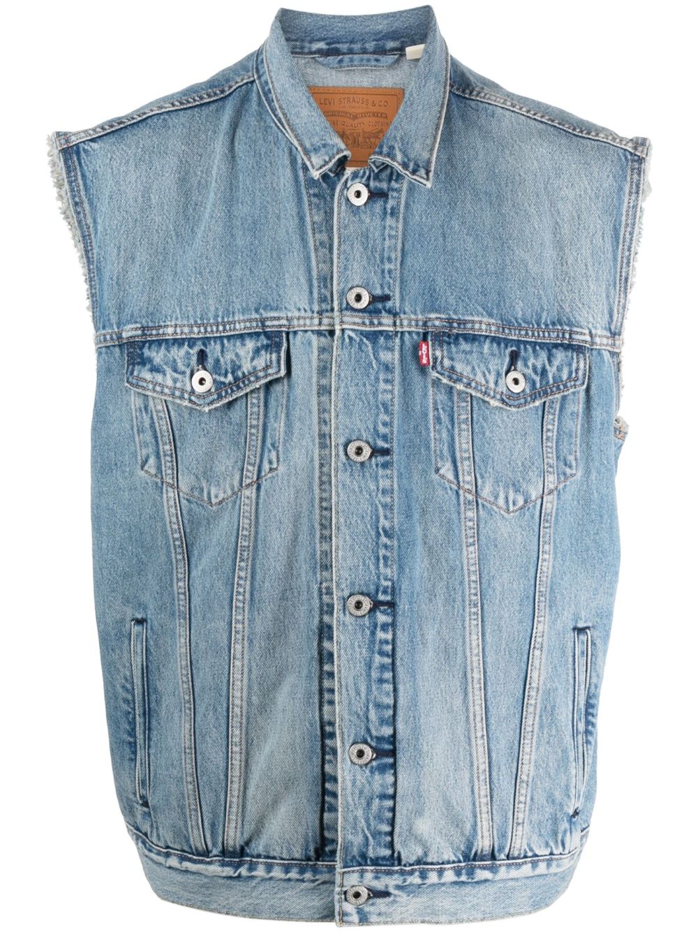 Relaxed Trucker denim vest - Blue