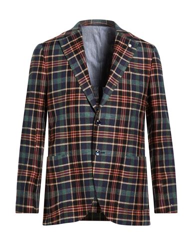 Man Blazer Navy Size 38 Silk, Linen