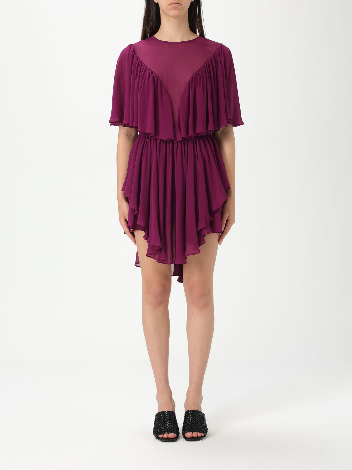 TWINSET ruffled mini dress - Red
