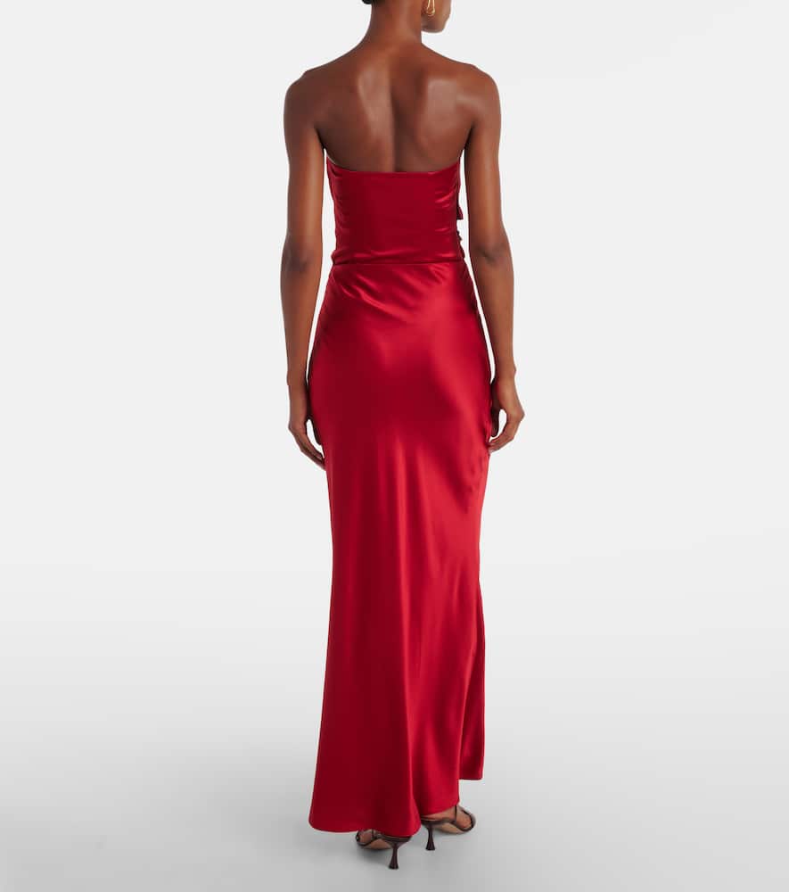 Silk charmeuse maxi skirt