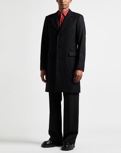 Man Coat Black Size S Wool, Polyamide, Cashmere
