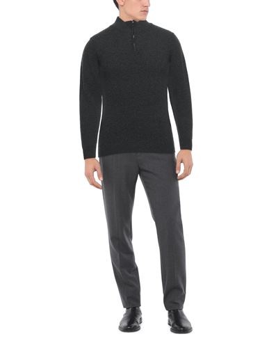 Man Turtleneck Charcoal Size XL Wool, Cashmere