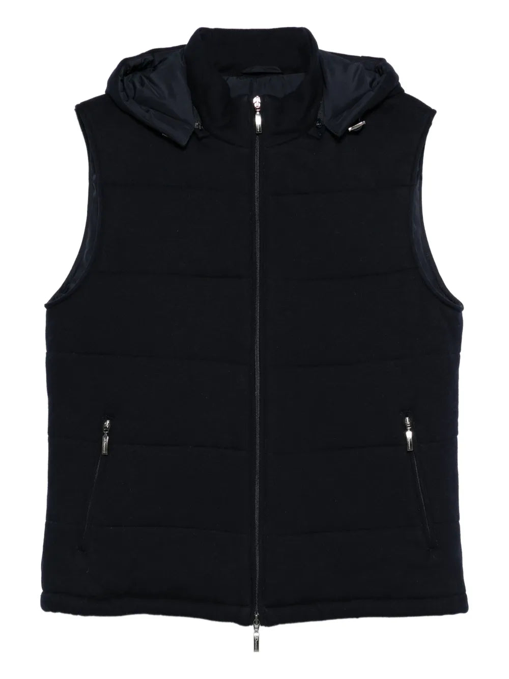 Hooded Padded Vest — Black