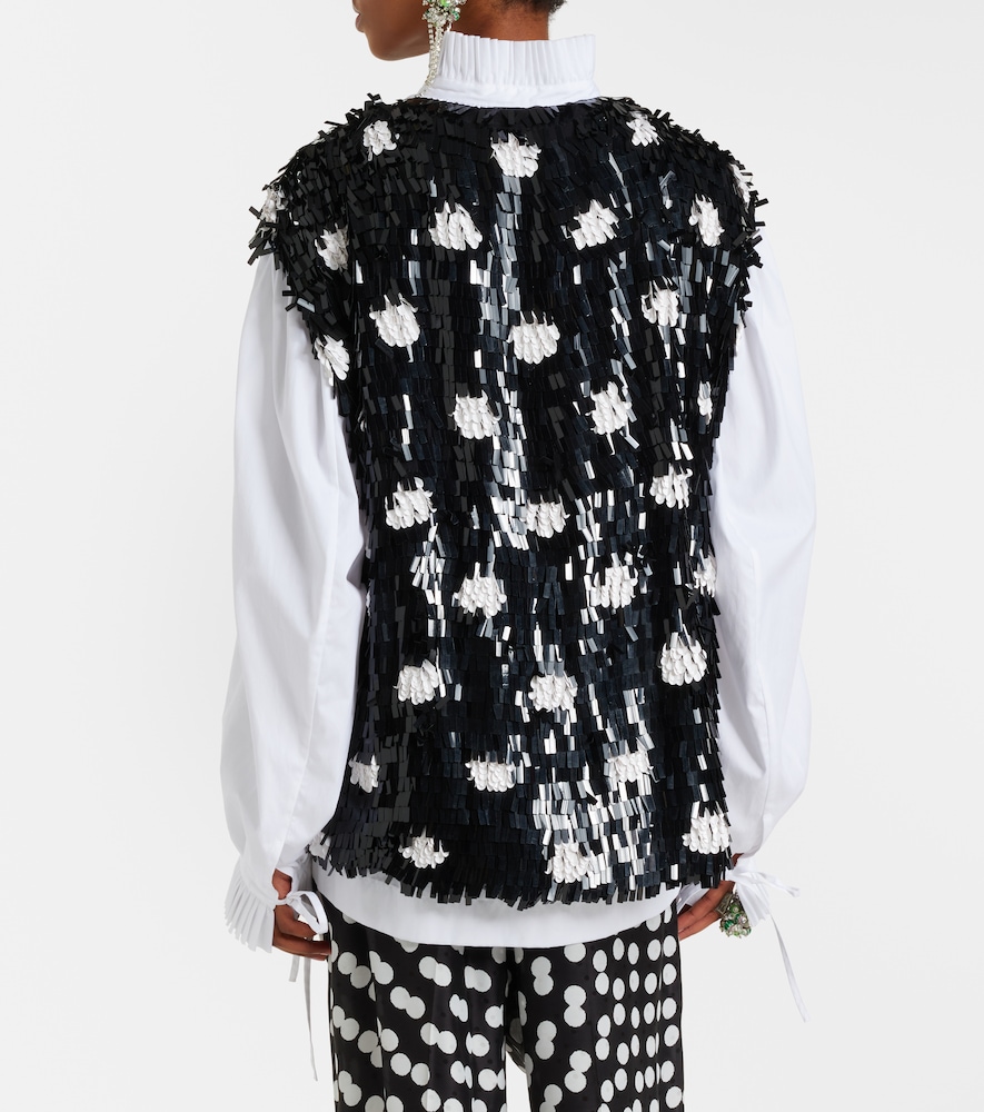Cuzco sequined silk top