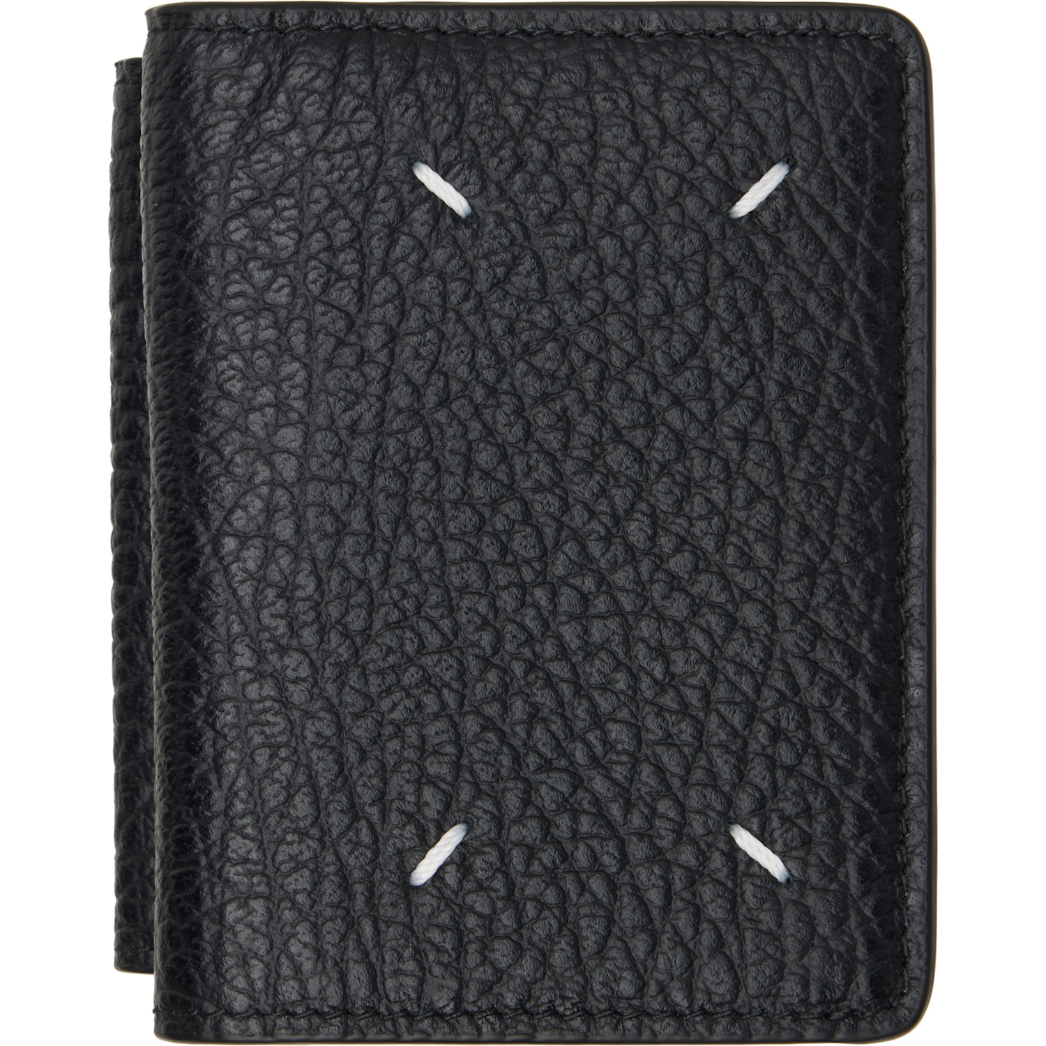 Black Four Stitches Pocket Wallet