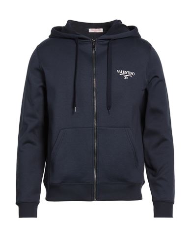 Man Sweatshirt Midnight blue Size M Cotton, Polyamide