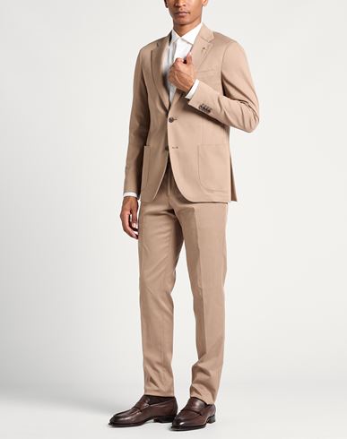 Man Suit Taupe Size 36 Lyocell, Cotton, Elastane
