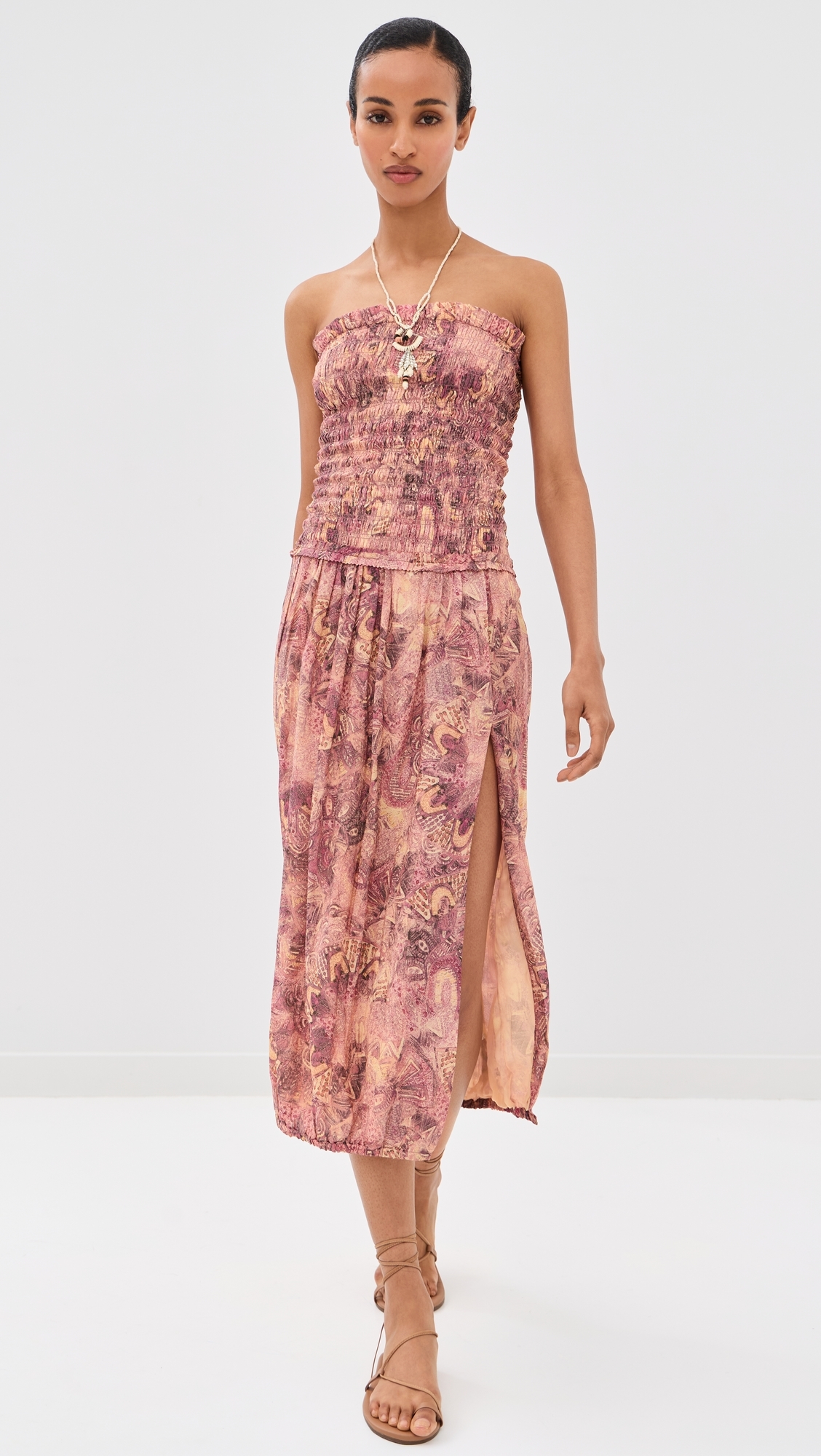 Cleane Silk Dress Pink