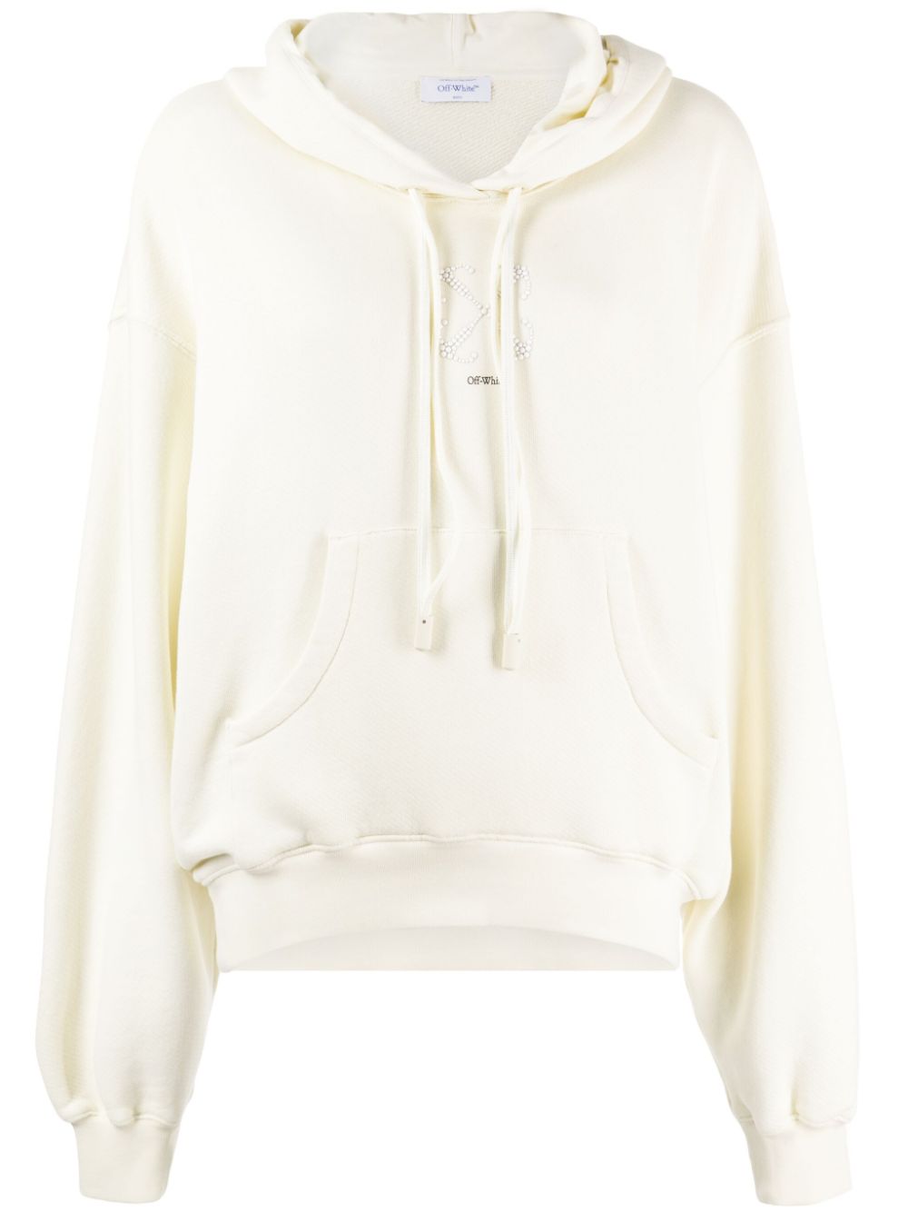 Crystal-embellished cotton hoodie