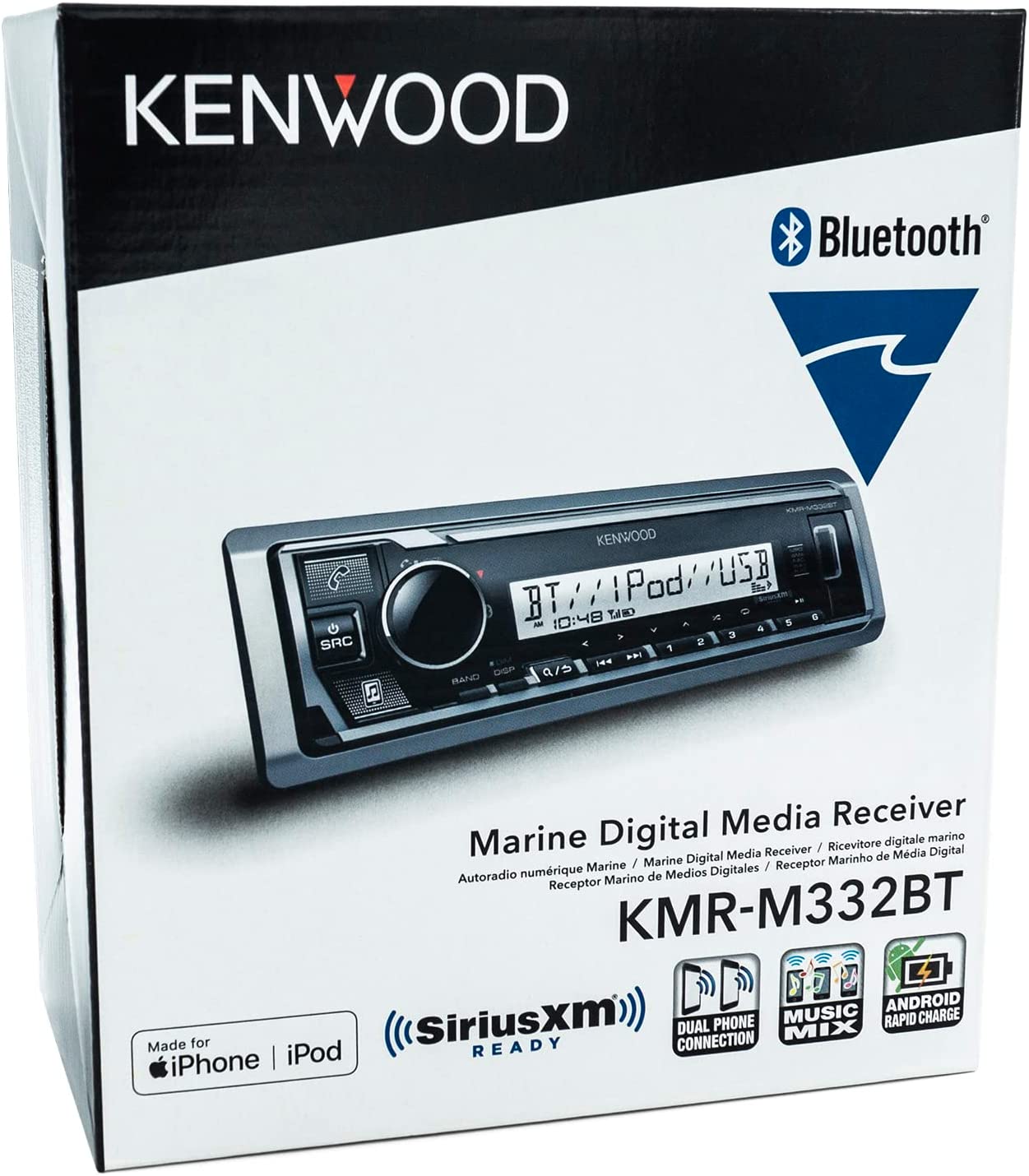 KMR-M332BT Marine Single-Din Digital Media Receiver (Open Box)