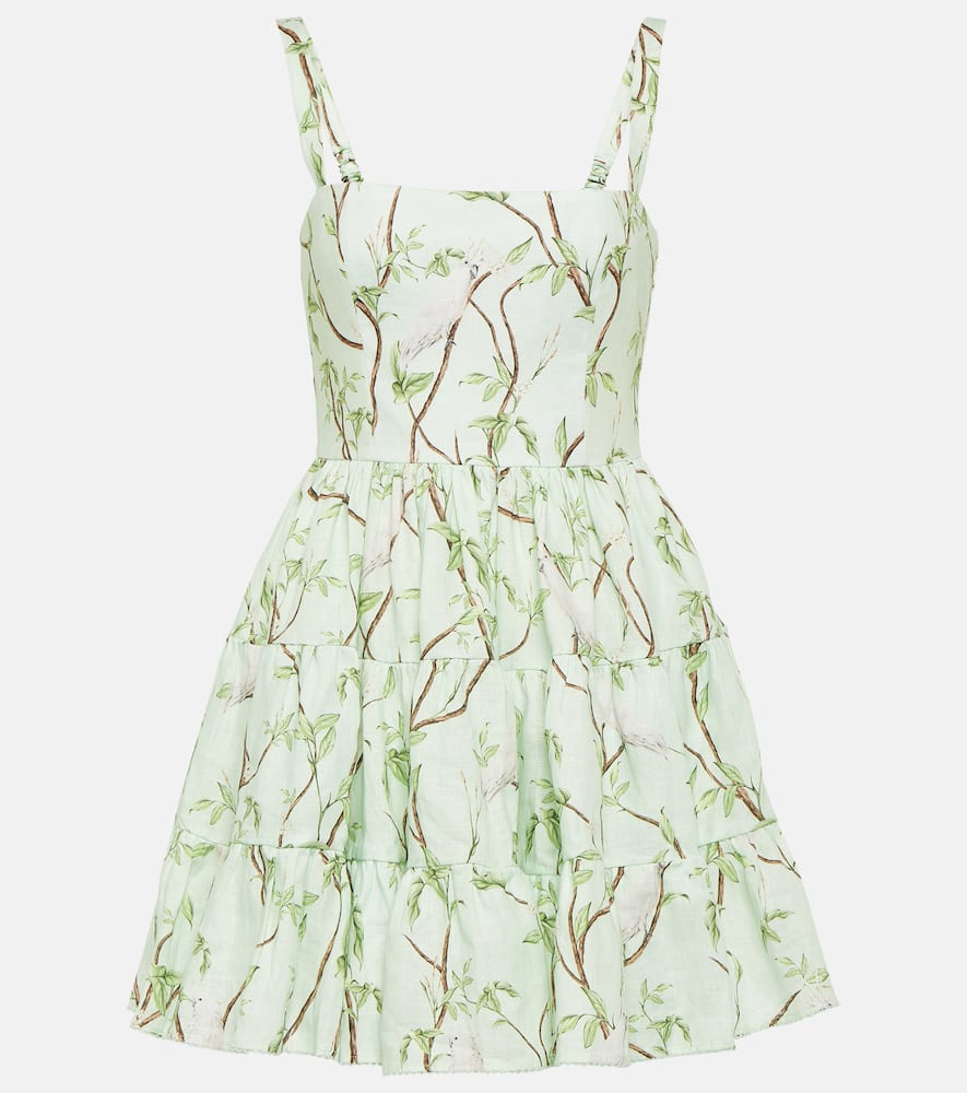 Lima printed linen minidress