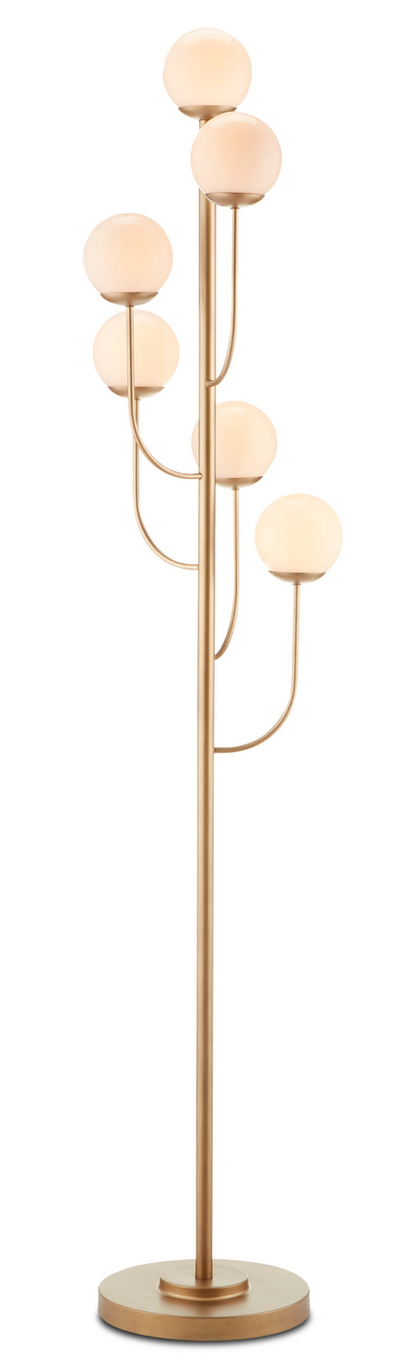 Brass Six Light Floor Lamp from the Farnsworth Collection