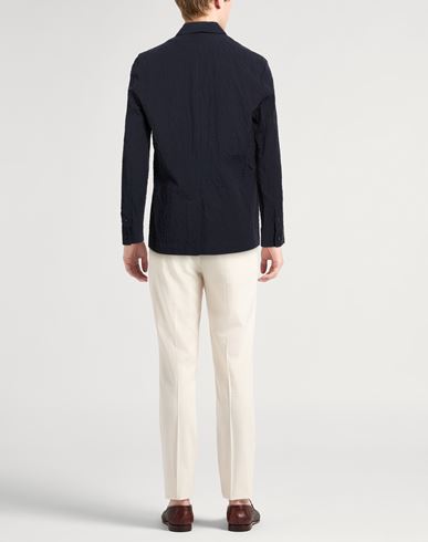 Man Shirt Midnight blue Size 38 Cotton, Elastane