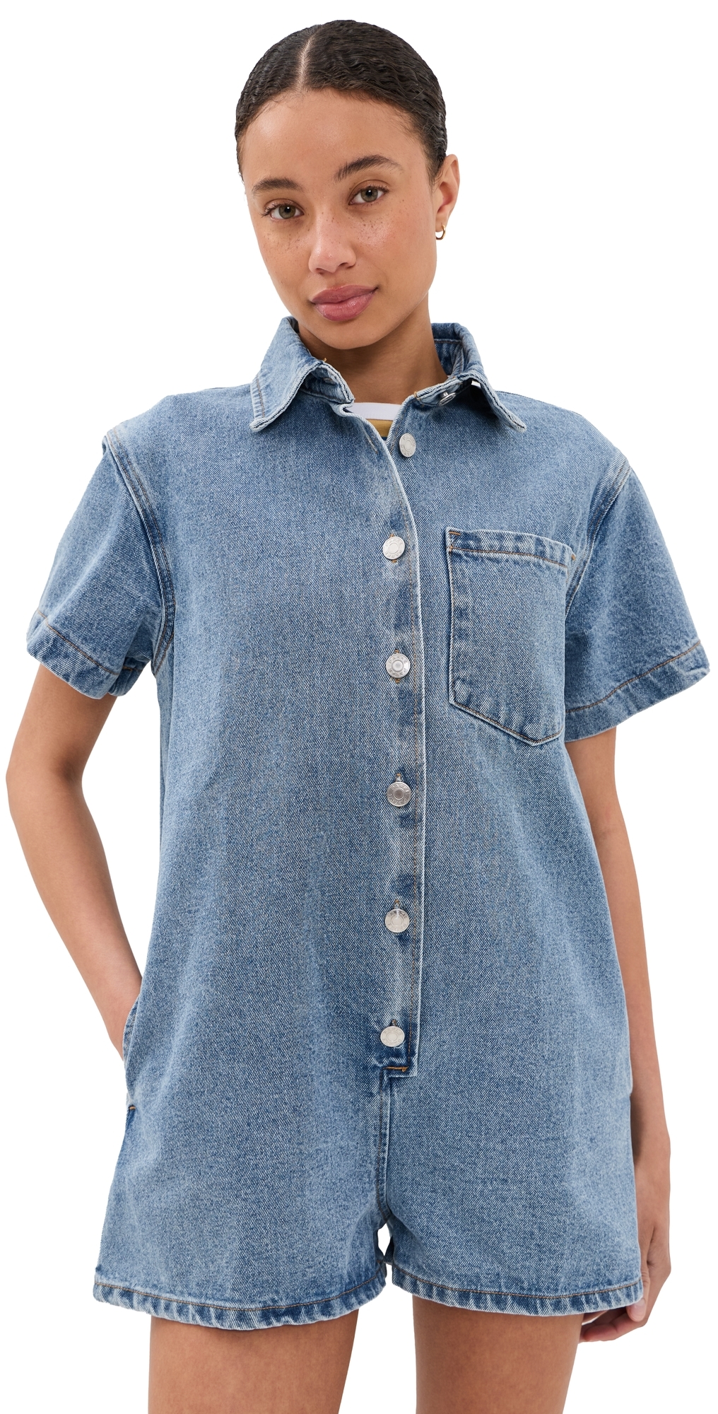 Short Sleeve Romper Vintage