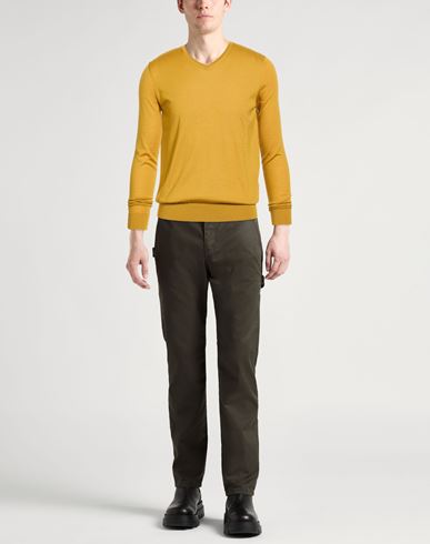 Man Sweater Marigold Size 38 Wool, Silk, Cashmere