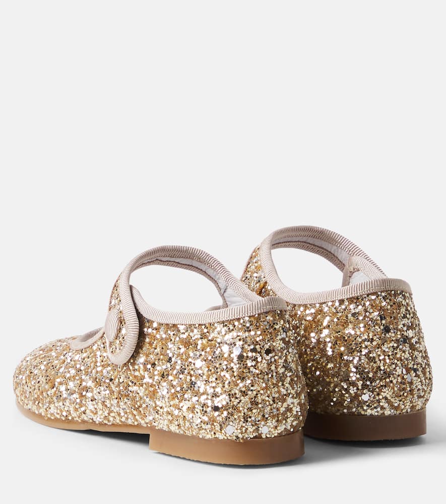 Glitter Mary Jane flats
