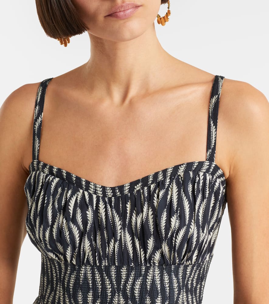 Nadine printed cotton-blend midi dress