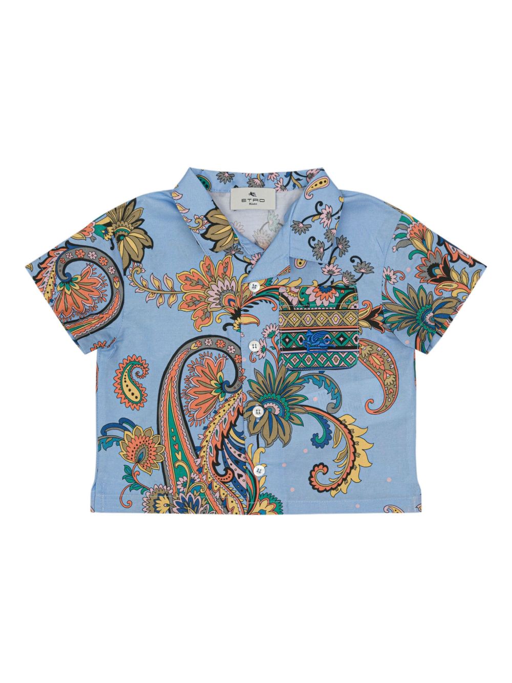 ETRO KIDS graphic-print cotton shirt - Blue